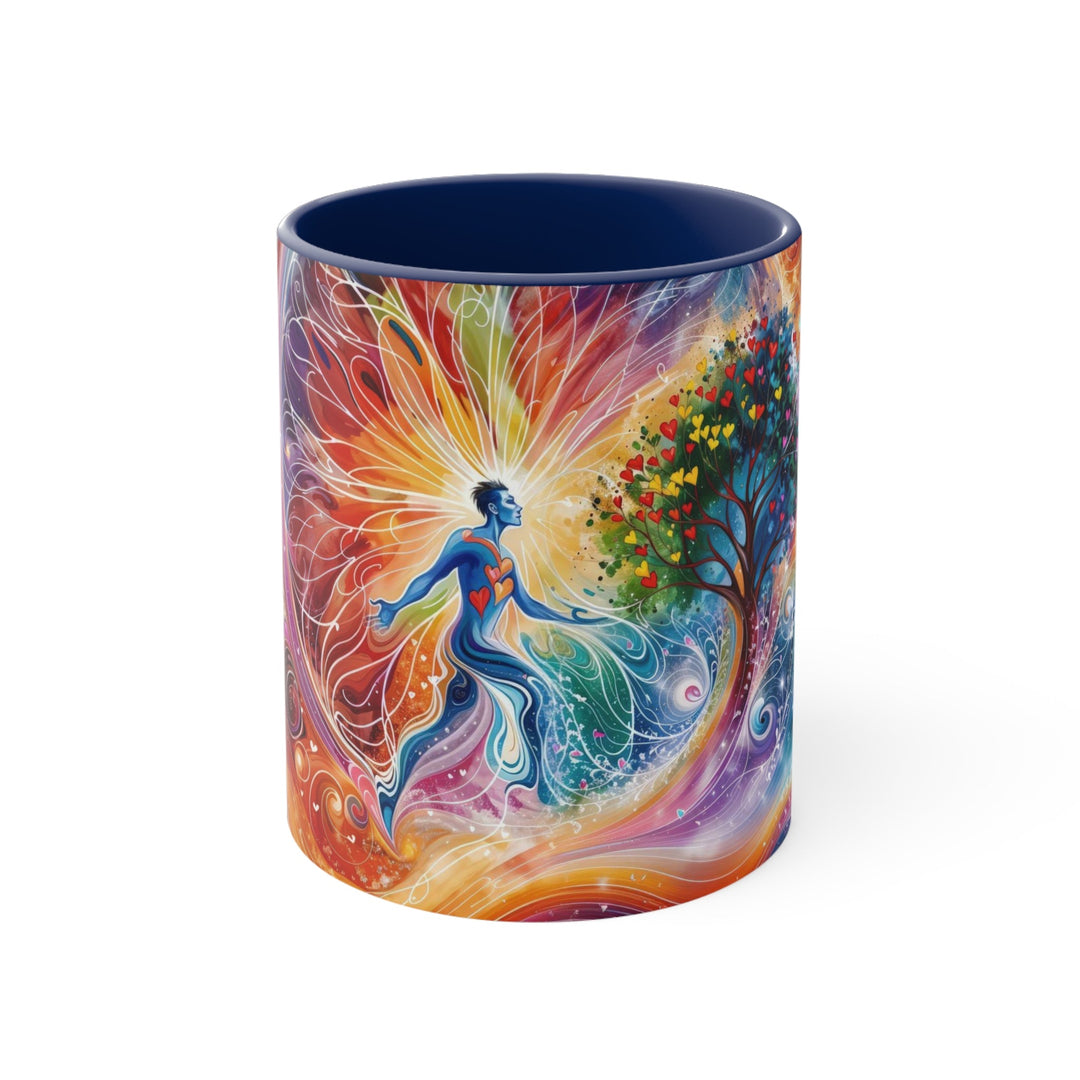 Cosmic Vibrant Energy - Accent Coffee Mug - Mug - g(0D·IO) - Navy - 11oz -