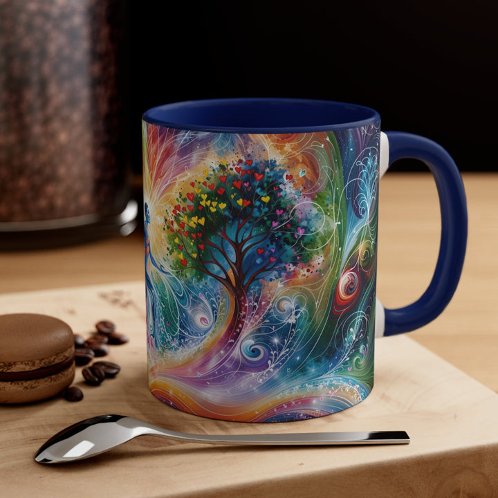 Cosmic Vibrant Energy - Accent Coffee Mug - Mug - g(0D·IO) - Pink - 11oz -