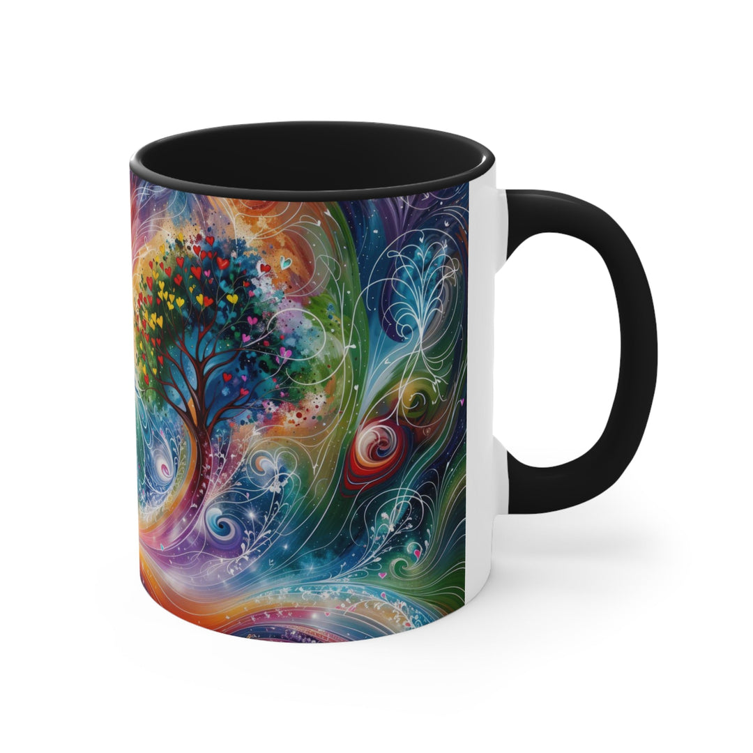 Cosmic Vibrant Energy - Accent Coffee Mug - Mug - g(0D·IO) - Pink - 11oz -