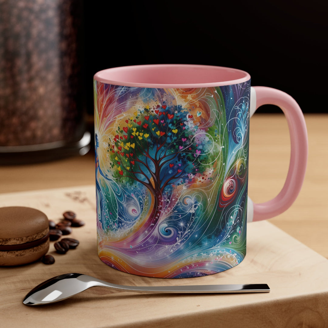 Cosmic Vibrant Energy - Accent Coffee Mug - Mug - g(0D·IO) - Pink - 11oz -