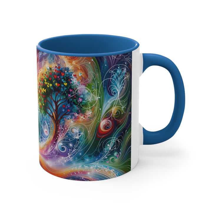 Cosmic Vibrant Energy - Accent Coffee Mug - Mug - g(0D·IO) - Pink - 11oz -