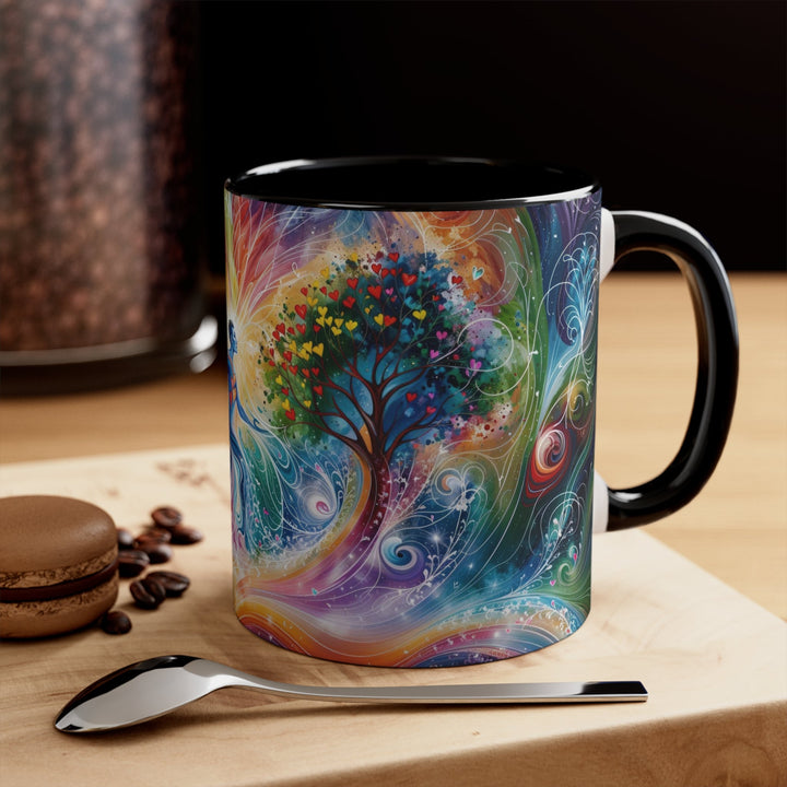 Cosmic Vibrant Energy - Accent Coffee Mug - Mug - g(0D·IO) - Pink - 11oz -