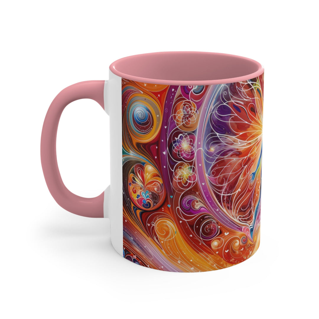 Cosmic Vibrant Energy - Accent Coffee Mug - Mug - g(0D·IO) - Pink - 11oz -