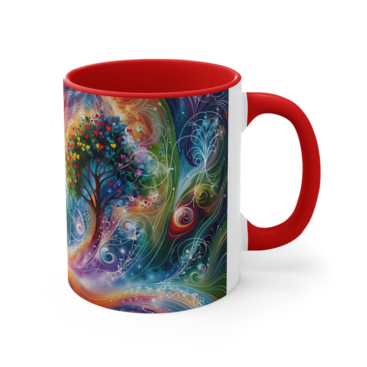 Cosmic Vibrant Energy - Accent Coffee Mug - Mug - g(0D·IO) - Pink - 11oz -