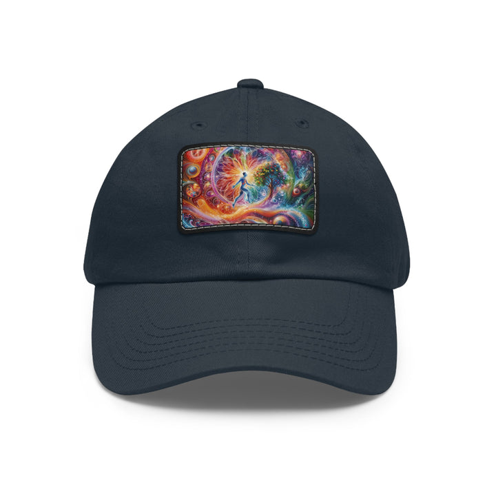 Cosmic Vibrant Energy - Dad Hat - Hats - g(0D·IO) - Navy / Black patch - Rectangle - One size