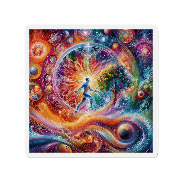 Cosmic Vibrant Energy - Die-cut Magnet - Home Decor - g(0D·IO) - 3" x 3" - Die-Cut - 1 pc