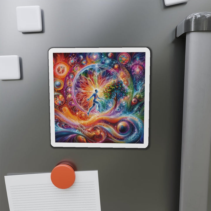 Cosmic Vibrant Energy - Die-cut Magnet - Home Decor - g(0D·IO) - 6 × 6" - Die-Cut - 1 pc