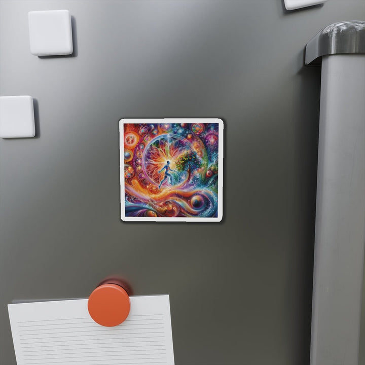 Cosmic Vibrant Energy - Die-cut Magnet - Home Decor - g(0D·IO) - 6 × 6" - Die-Cut - 1 pc