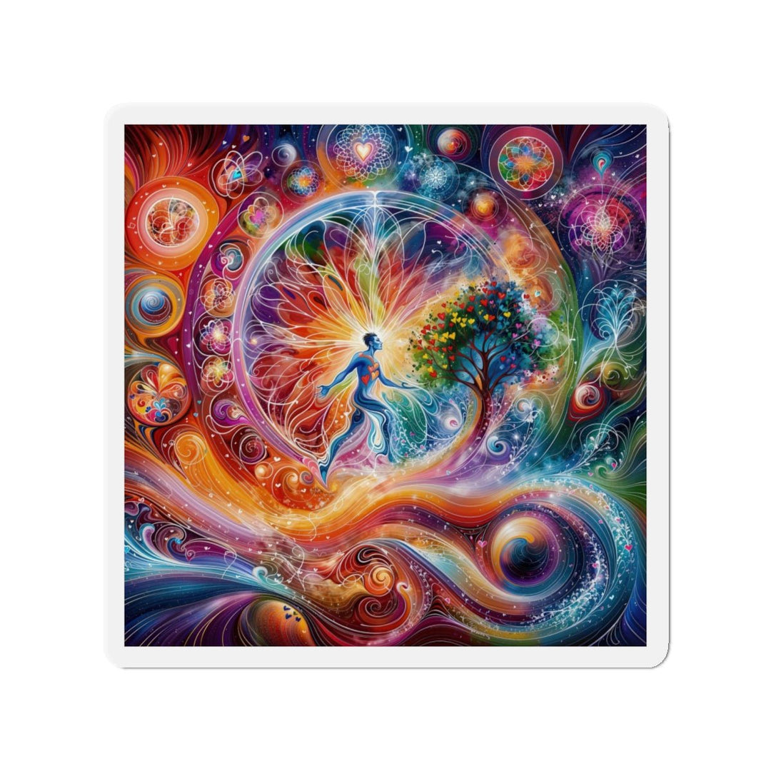Cosmic Vibrant Energy - Die-cut Magnet - Home Decor - g(0D·IO) - 6 × 6" - Die-Cut - 1 pc