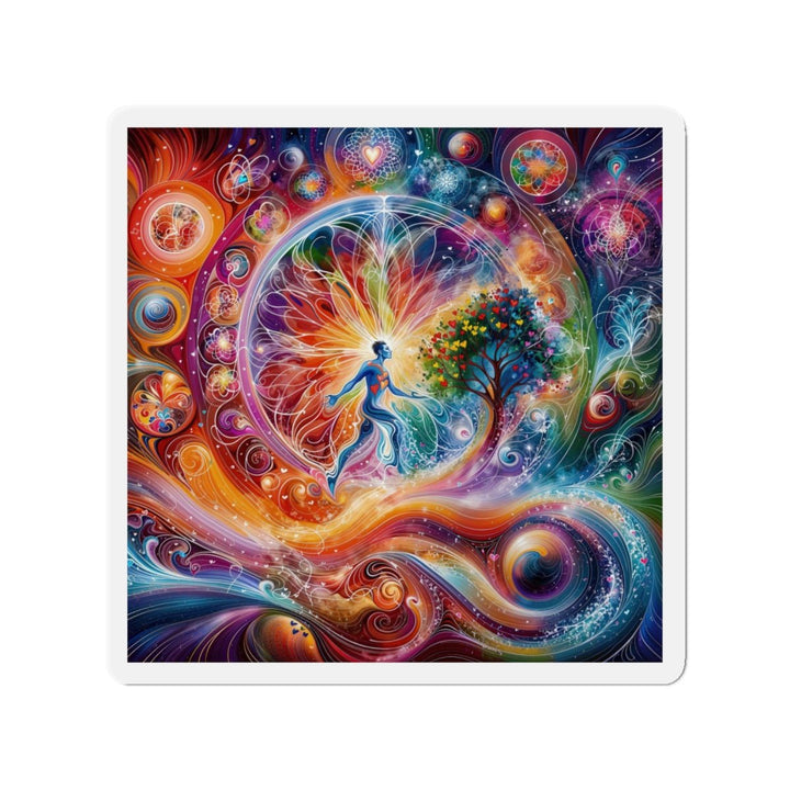 Cosmic Vibrant Energy - Die-cut Magnet - Home Decor - g(0D·IO) - 6 × 6" - Die-Cut - 1 pc