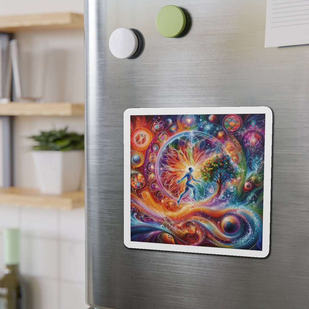 Cosmic Vibrant Energy - Die-cut Magnet - Home Decor - g(0D·IO) - 6 × 6" - Die-Cut - 1 pc