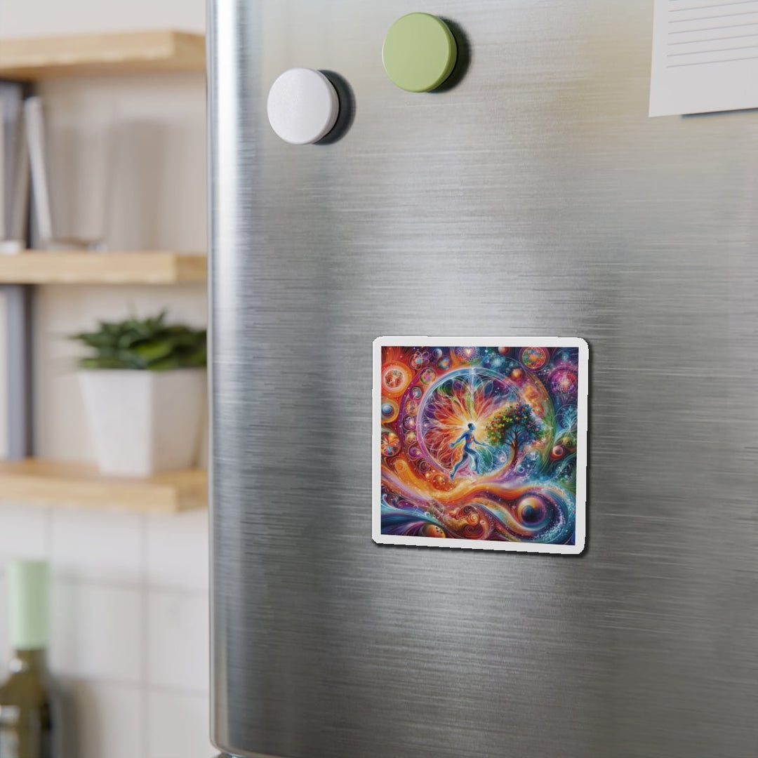Cosmic Vibrant Energy - Die-cut Magnet - Home Decor - g(0D·IO) - 6 × 6" - Die-Cut - 1 pc