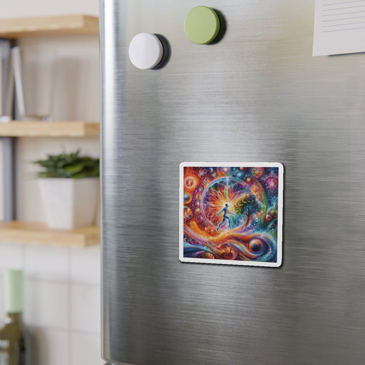 Cosmic Vibrant Energy - Die-cut Magnet - Home Decor - g(0D·IO) - 6 × 6" - Die-Cut - 1 pc