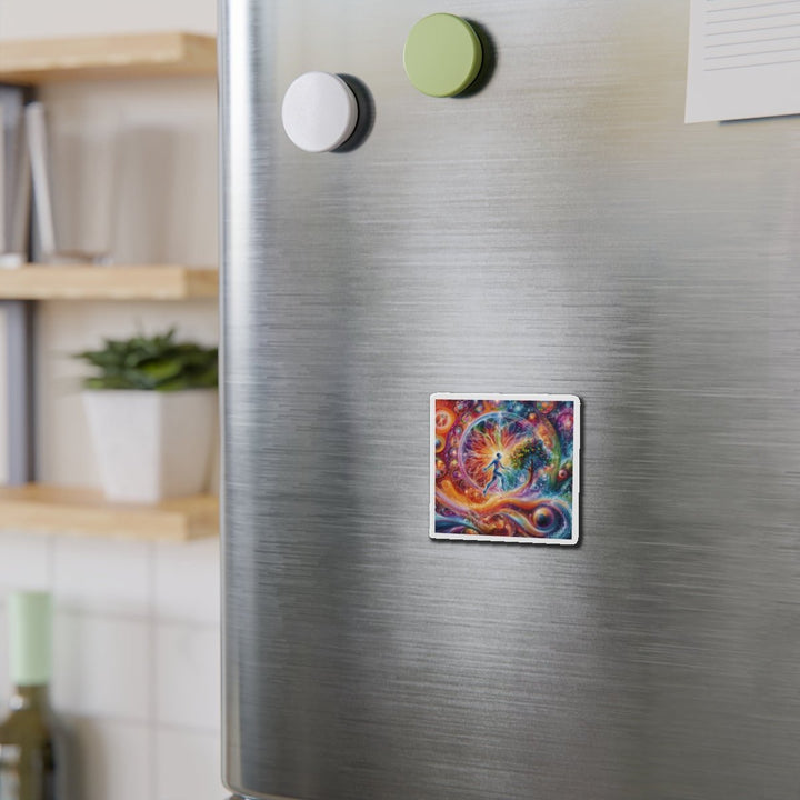 Cosmic Vibrant Energy - Die-cut Magnet - Home Decor - g(0D·IO) - 6 × 6" - Die-Cut - 1 pc