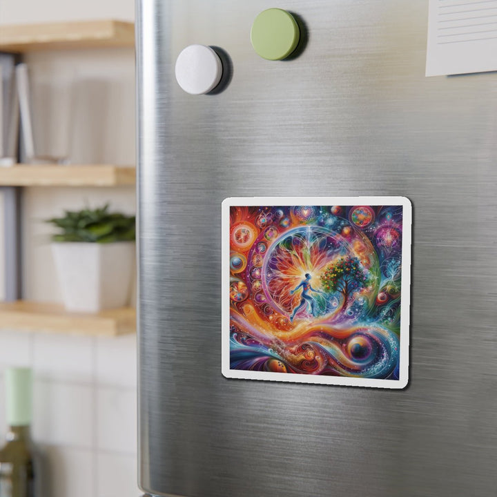 Cosmic Vibrant Energy - Die-cut Magnet - Home Decor - g(0D·IO) - 6 × 6" - Die-Cut - 1 pc