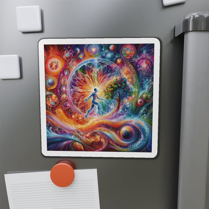 Cosmic Vibrant Energy - Die-cut Magnet - Home Decor - g(0D·IO) - 6 × 6" - Die-Cut - 1 pc