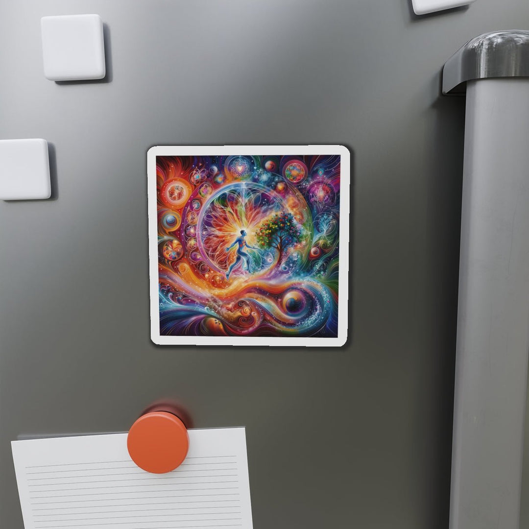 Cosmic Vibrant Energy - Die-cut Magnet - Home Decor - g(0D·IO) - 6 × 6" - Die-Cut - 1 pc