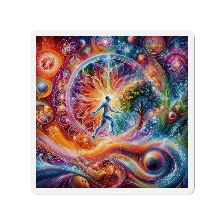 Cosmic Vibrant Energy - Die-cut Magnet - Home Decor - g(0D·IO) - 4" x 4" - Die-Cut - 1 pc