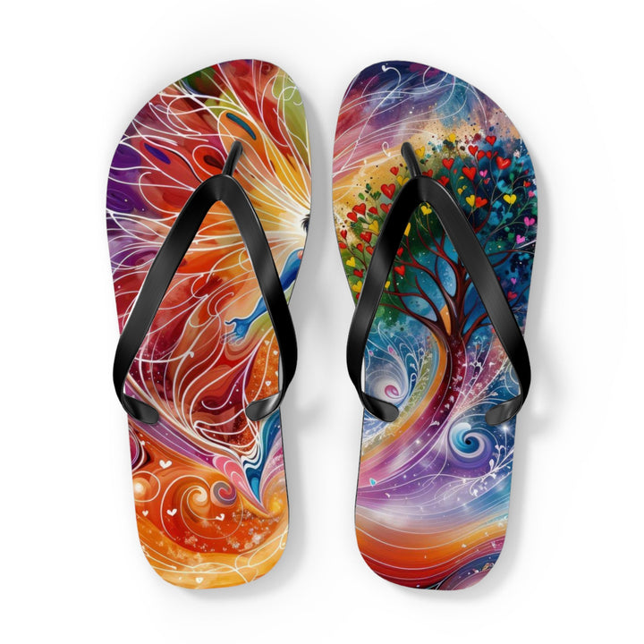 Cosmic Vibrant Energy - Flip Flops - Shoes - g(0D·IO) - XL - Black sole -