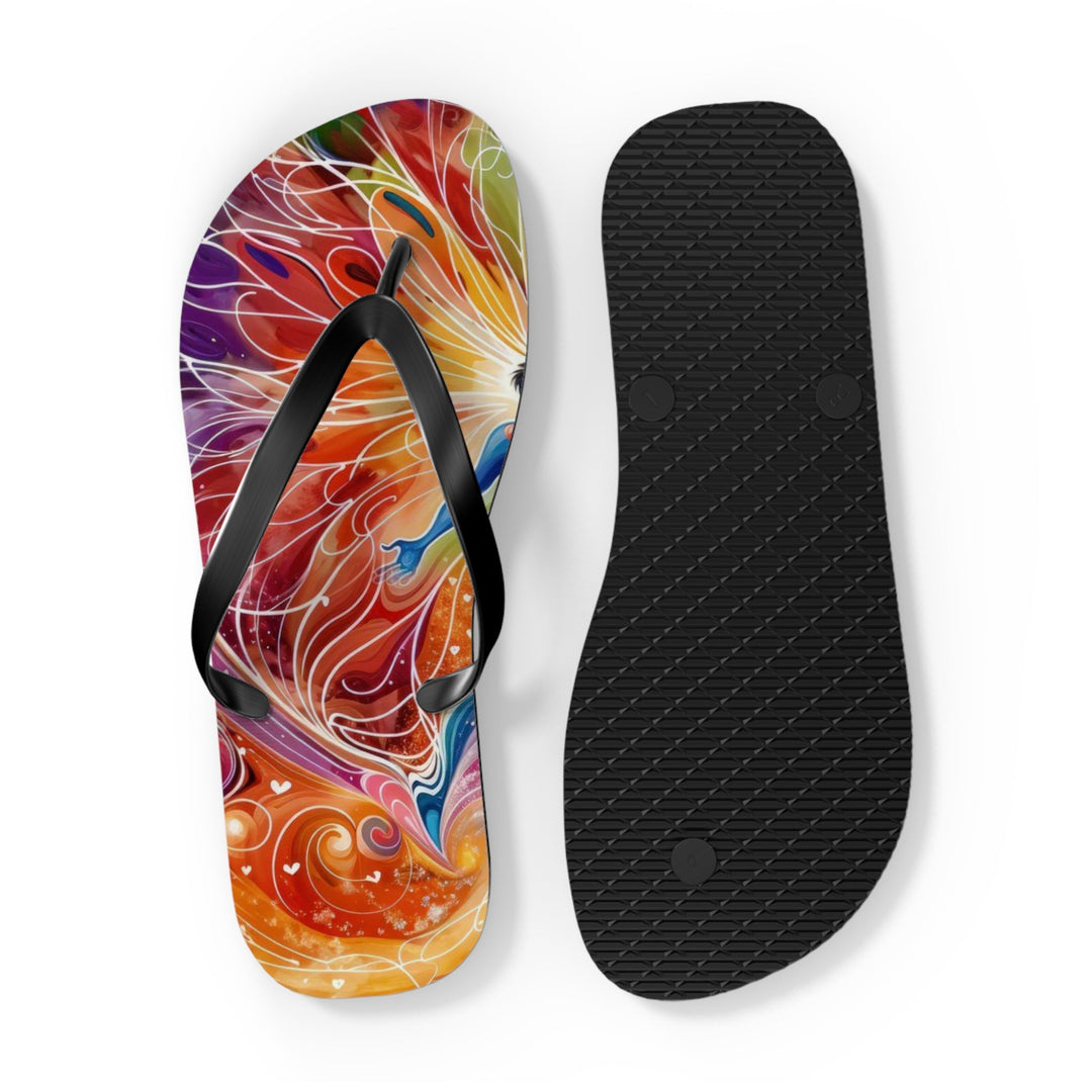 Cosmic Vibrant Energy - Flip Flops - Shoes - g(0D·IO) - XL - Black sole -