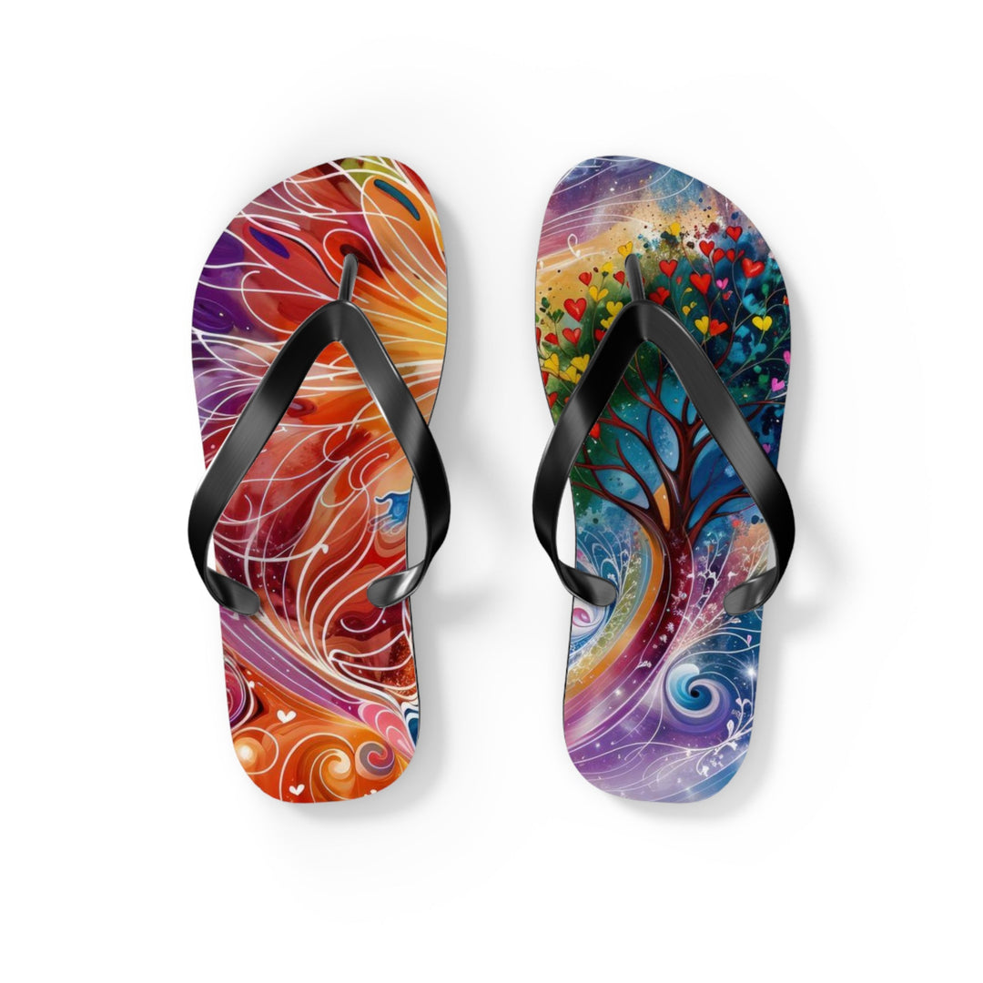 Cosmic Vibrant Energy - Flip Flops - Shoes - g(0D·IO) - S - Black sole -