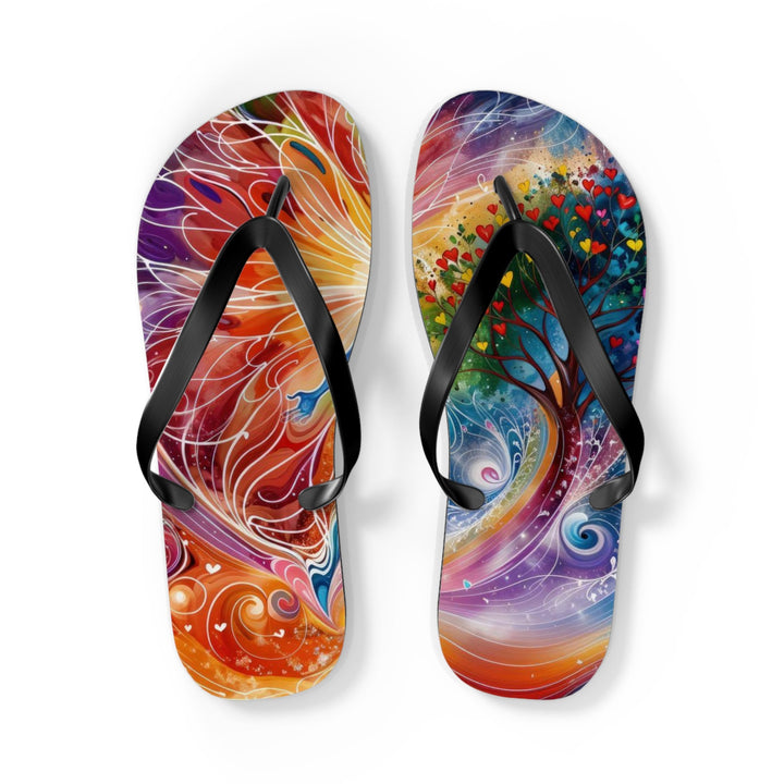 Cosmic Vibrant Energy - Flip Flops - Shoes - g(0D·IO) - L - Black sole -