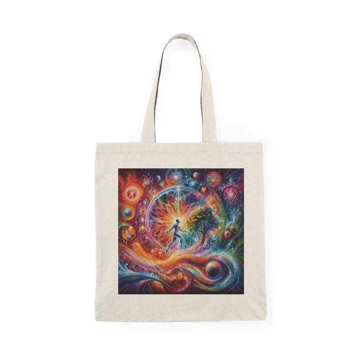 Cosmic Vibrant Energy - Natural Tote Bag - Bags - g(0D·IO) - 15" x 16" - Natural -