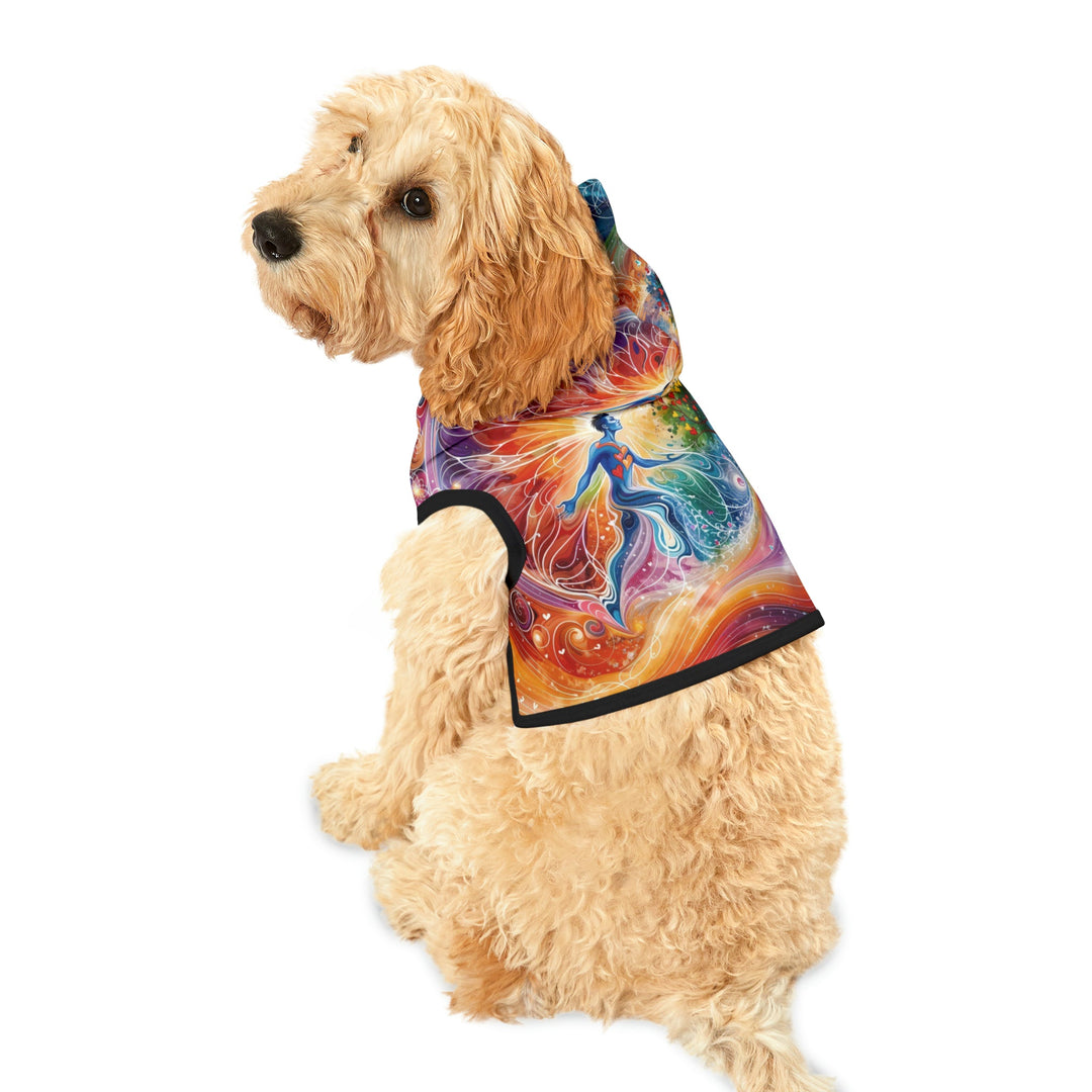 Cosmic Vibrant Energy - Pet Hoodie - Pets - g(0D·IO) - XXS - Black Rib -