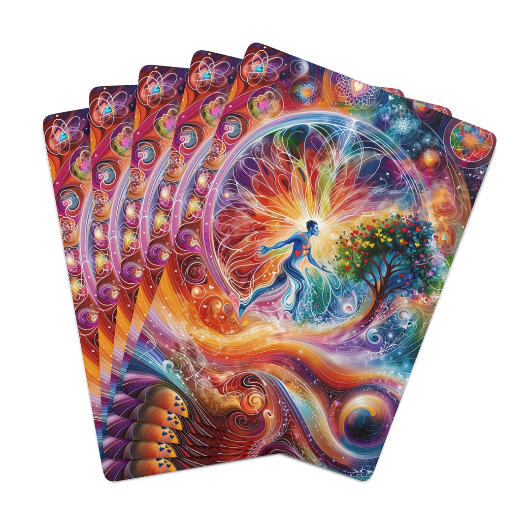 Cosmic Vibrant Energy - Poker Cards - Paper products - g(0D·IO) - 2.47" x 3.47" - White - Semi Glossy