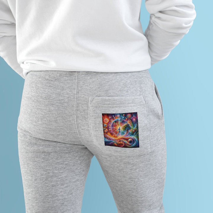 Cosmic Vibrant Energy - Premium Fleece Joggers - Trousers - g(0D·IO) - Charcoal Heather - M -