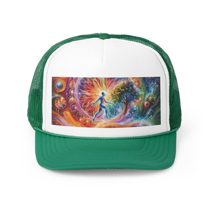 Cosmic Vibrant Energy - Trucker Hat - Hats - g(0D·IO) - Green - One size -