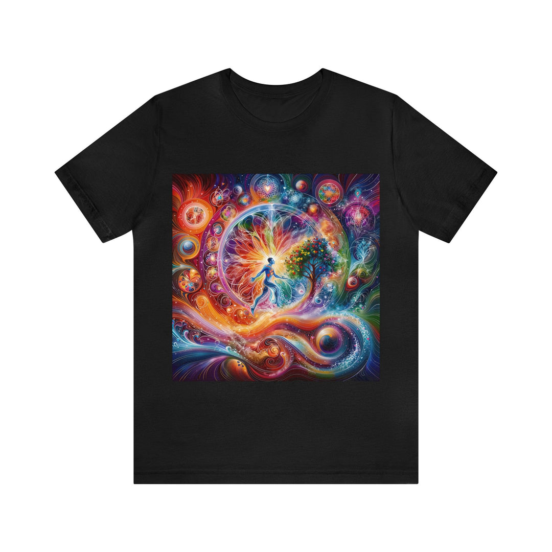 Cosmic Vibrant Energy - Unisex Jersey Short Sleeve Tee - T-Shirt - g(0D·IO) - Black - S -