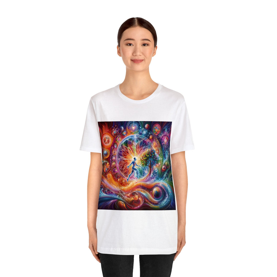 Cosmic Vibrant Energy - Unisex Jersey Short Sleeve Tee - T-Shirt - g(0D·IO) - Black - S -