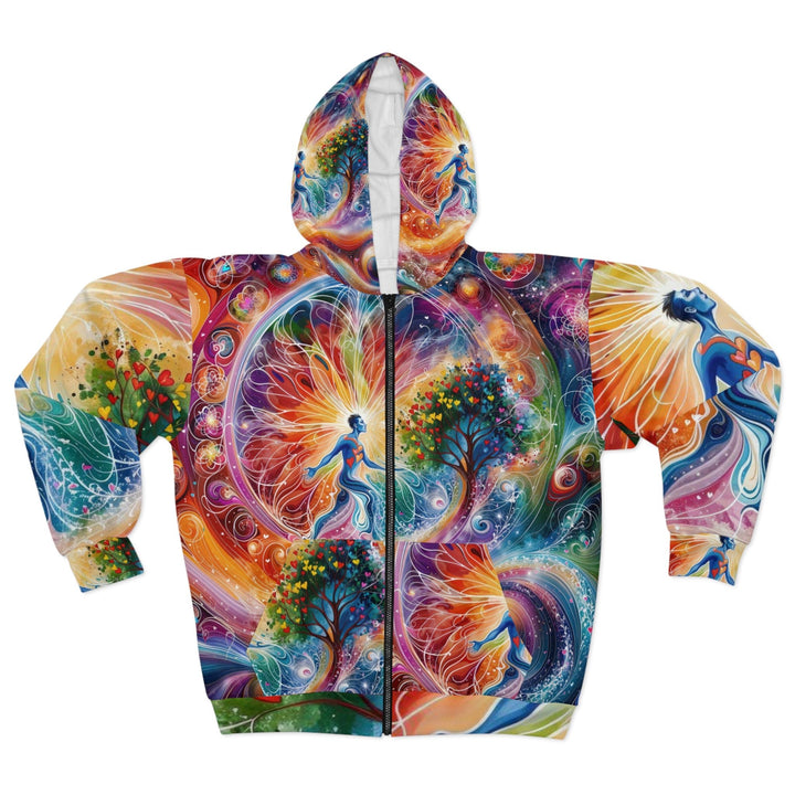 Cosmic Vibrant Energy - Unisex Zip Hoodie - All Over Prints - g(0D·IO) - XS - -