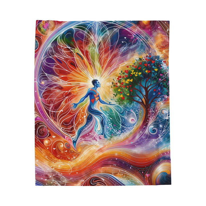 Cosmic Vibrant Energy - Velveteen Plush Blanket - All Over Prints - g(0D·IO) - 50" × 60" - -