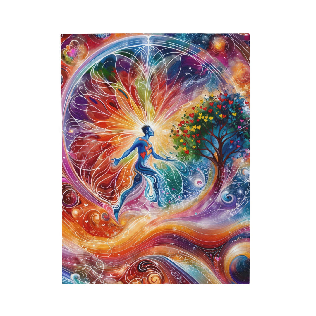 Cosmic Vibrant Energy - Velveteen Plush Blanket - All Over Prints - g(0D·IO) - 30" × 40" - -