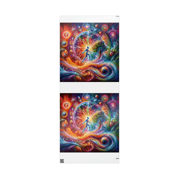 Cosmic Vibrant Energy - Wrapping Paper - Home Decor - g(0D·IO) - 30'' x 72'' - Glossy -