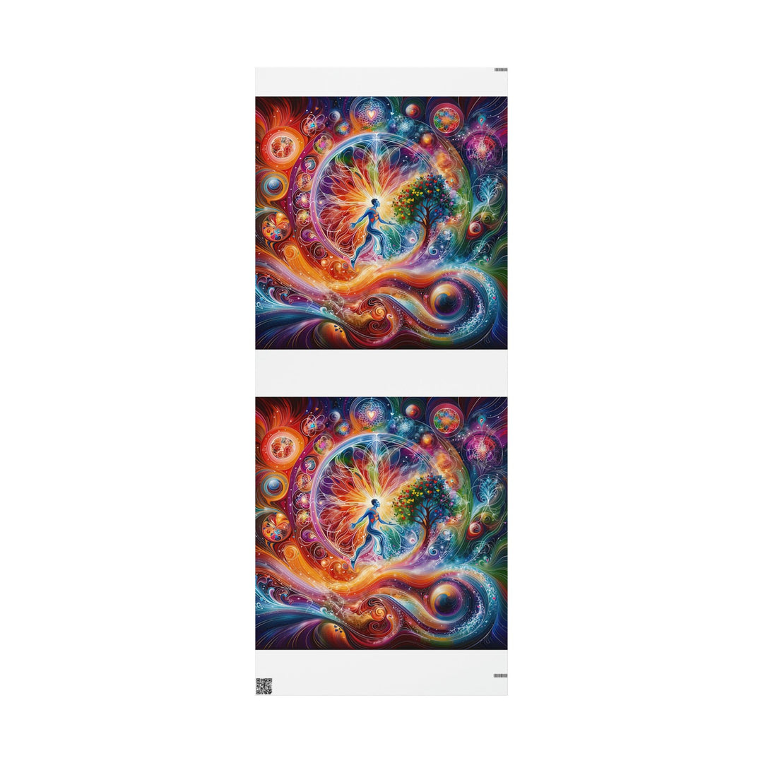 Cosmic Vibrant Energy - Wrapping Paper - Home Decor - g(0D·IO) - 30'' x 72'' - Matte -