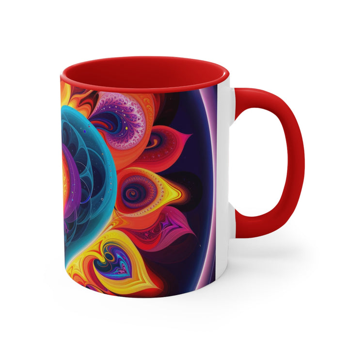 Cosmic Vibrant Heart - Accent Coffee Mug - Mug - g(0D·IO) - Pink - 11oz -