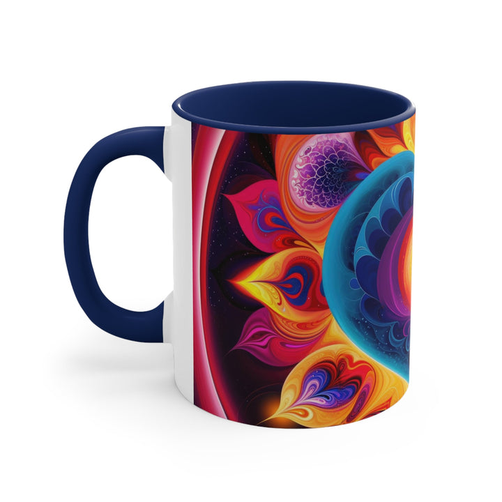 Cosmic Vibrant Heart - Accent Coffee Mug - Mug - g(0D·IO) - Pink - 11oz -