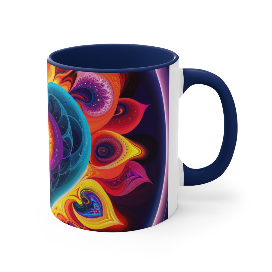 Cosmic Vibrant Heart - Accent Coffee Mug - Mug - g(0D·IO) - Pink - 11oz -