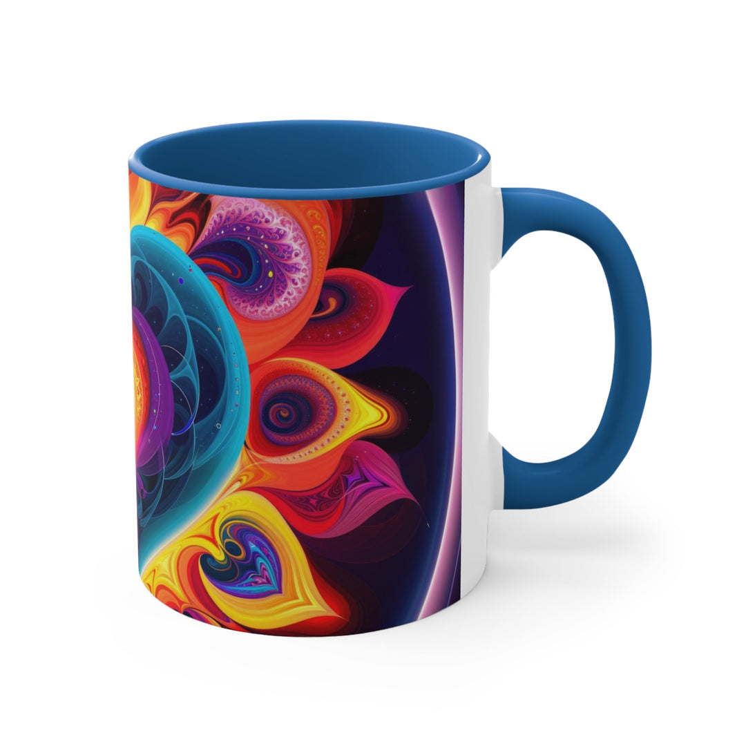 Cosmic Vibrant Heart - Accent Coffee Mug - Mug - g(0D·IO) - Pink - 11oz -