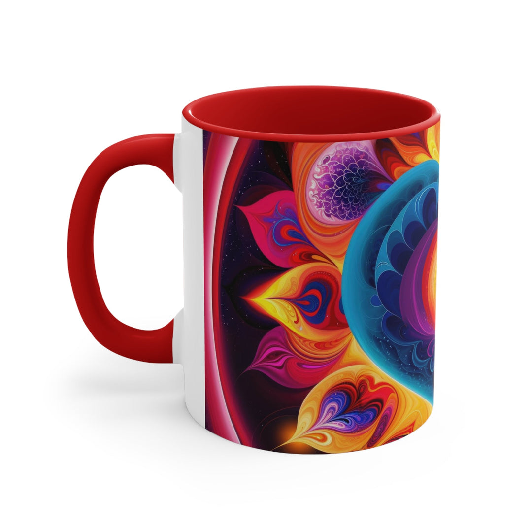 Cosmic Vibrant Heart - Accent Coffee Mug - Mug - g(0D·IO) - Pink - 11oz -