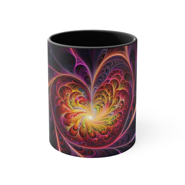 Cosmic Vibrant Heart - Accent Coffee Mug - Mug - g(0D·IO) - Black - 11oz -