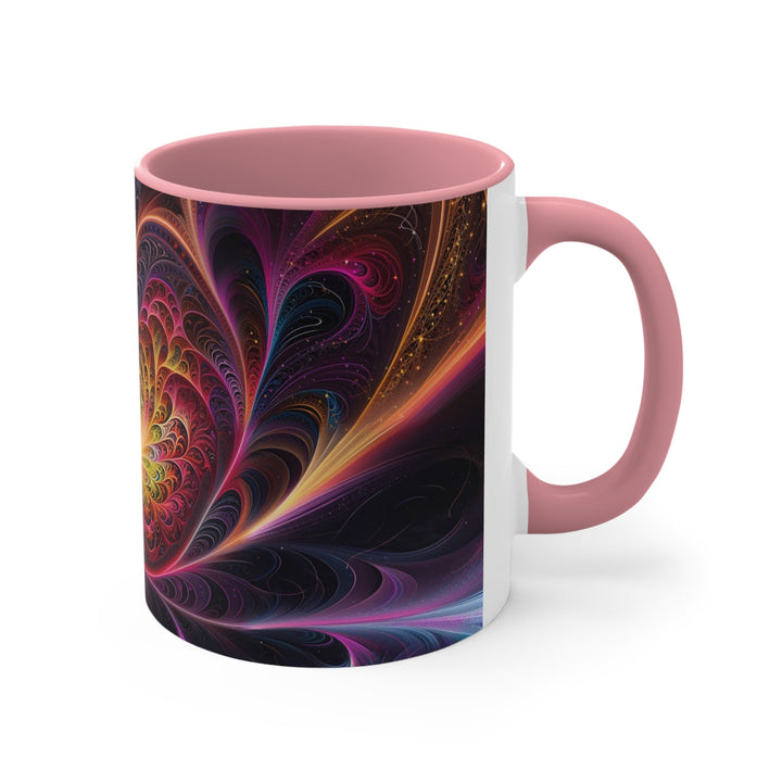 Cosmic Vibrant Heart - Accent Coffee Mug - Mug - g(0D·IO) - Pink - 11oz -