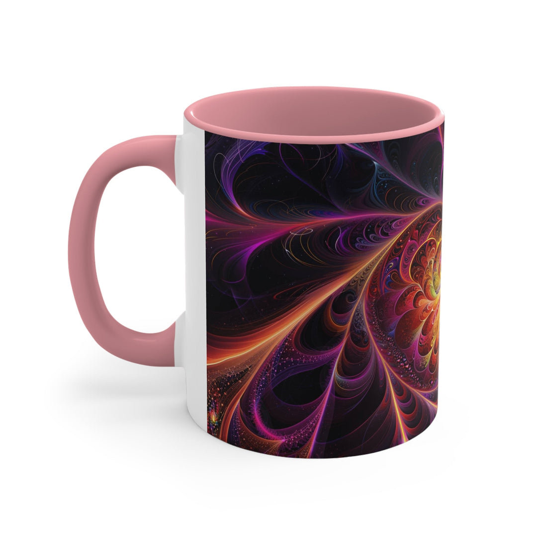 Cosmic Vibrant Heart - Accent Coffee Mug - Mug - g(0D·IO) - Pink - 11oz -