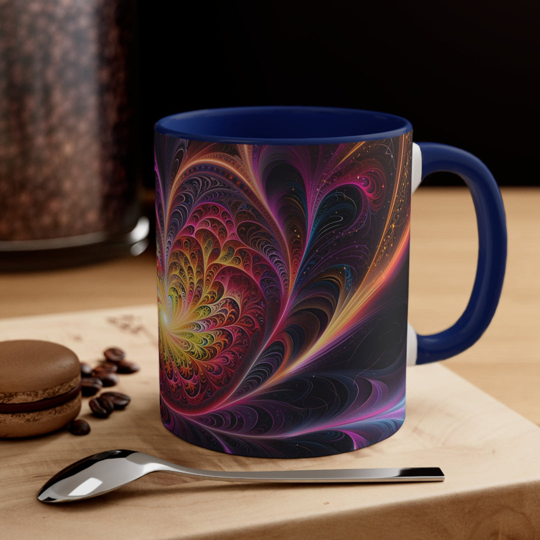 Cosmic Vibrant Heart - Accent Coffee Mug - Mug - g(0D·IO) - Pink - 11oz -