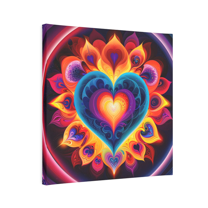 Cosmic Vibrant Heart - Canvas Photo Tile - Canvas - g(0D·IO) - 8" x 8" (Square) - 0.5" -