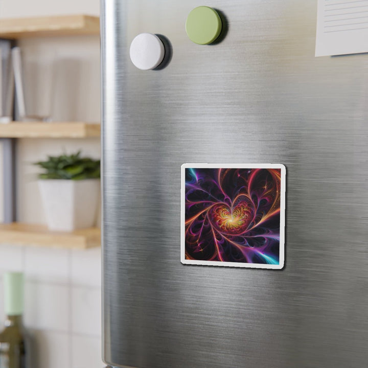 Cosmic Vibrant Heart - Die-cut Magnet - Home Decor - g(0D·IO) - 6 × 6" - Die-Cut - 1 pc