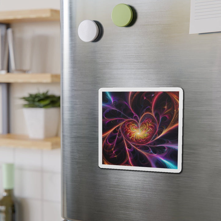 Cosmic Vibrant Heart - Die-cut Magnet - Home Decor - g(0D·IO) - 6 × 6" - Die-Cut - 1 pc